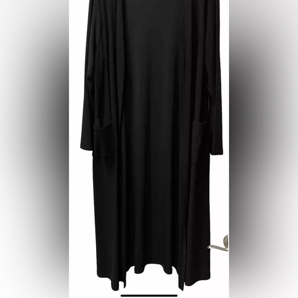 FRANK LYMAN Canadian Designer Black Lagenlook Coat Plus Size - Picture 4 of 4